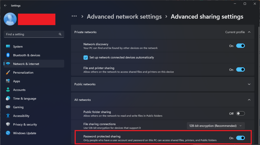 windows-11-advanced-sharing-password